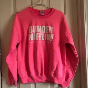 Neon pink Dundee middling crewneck sweater